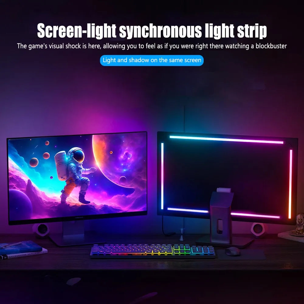 RGB Gaming Sync LED Strip – 24"-34" Monitor | Screen & Music Sync | App