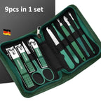 6-9 Pcs Manicure Set With Leather Case Professional Foot And Face Care Tool Kits Stainless Steel Nail Clipper Sets Gift TechVisio