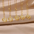 Collier Initiale Lettre Zircon HPTOTMG