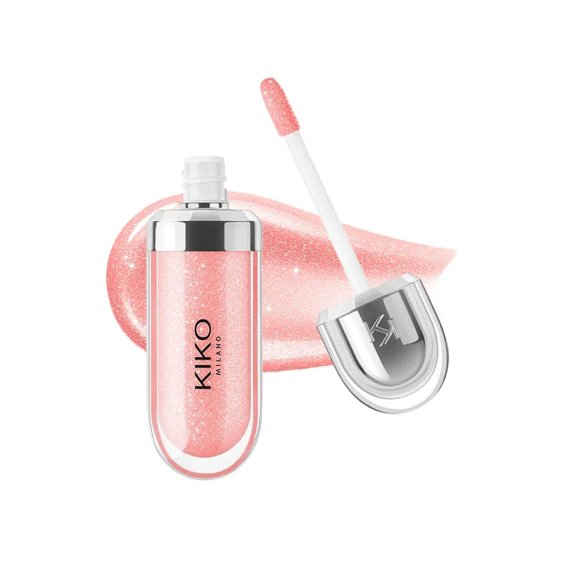 Original Kiko 3D Mirror Lip Glaze Waterproof Non Fading and Non Stick Cup Gentle Bean Paste Color Fine Shiny Point Charm Red TechVisio