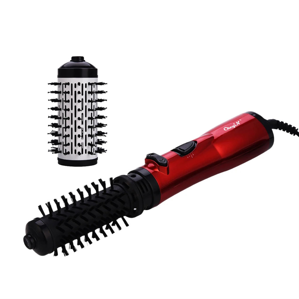 Brosse Soufflante Rotative 2-en-1 – Lissage & Boucles, 750W, Céramique