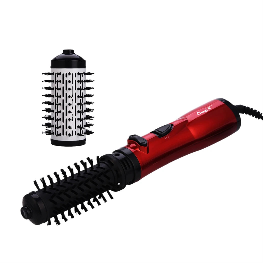Brosse Soufflante Rotative 2-en-1 – Lissage & Boucles, 750W, Céramique