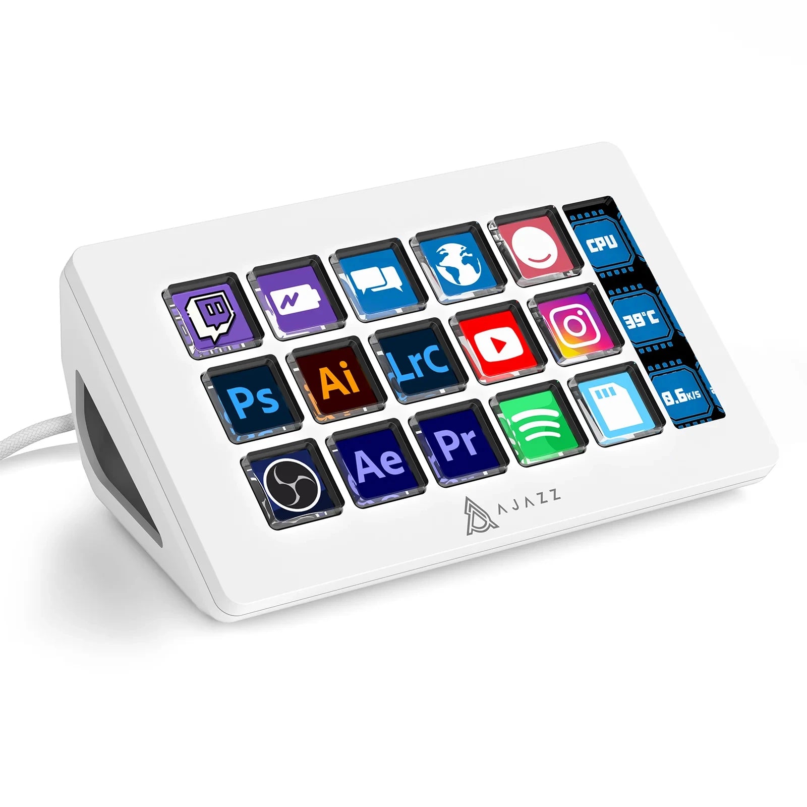 AJAZZ AKP153 – Stream Deck 15 Buttons & RGB Side Screen