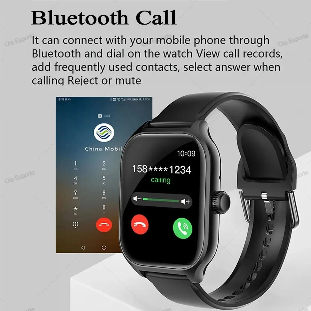 Smart Watch For Android IOS Watches 1.83inch HD Display Bluetooth Call Message Alert Music Sports Mode Smartwatch Men Women Gift TechVisio