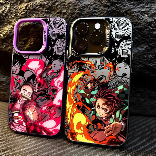 Anime D-Demons Slayers Phone Case for IPhone 16e 16 15 14 13 12 11 Mini Pro Max X XR XSMAX 8 7 Plus Anti Fall Matte Back Cover TechVisio