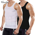 Compression Shirt Slimming Body Shaper Vest Men Gym Workout Sleeveless Gynecomastia Abdomen Waist Trainer Shapewear TechVisio