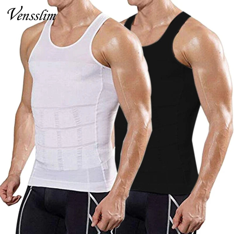 Compression Shirt Slimming Body Shaper Vest Men Gym Workout Sleeveless Gynecomastia Abdomen Waist Trainer Shapewear TechVisio