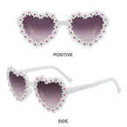 Cute Heart-Shaped Daisy Sunglasses for Kids Aged 3-18 Years Sun Protection Flower Sun Glasses Vintage Children Shades TechVisio