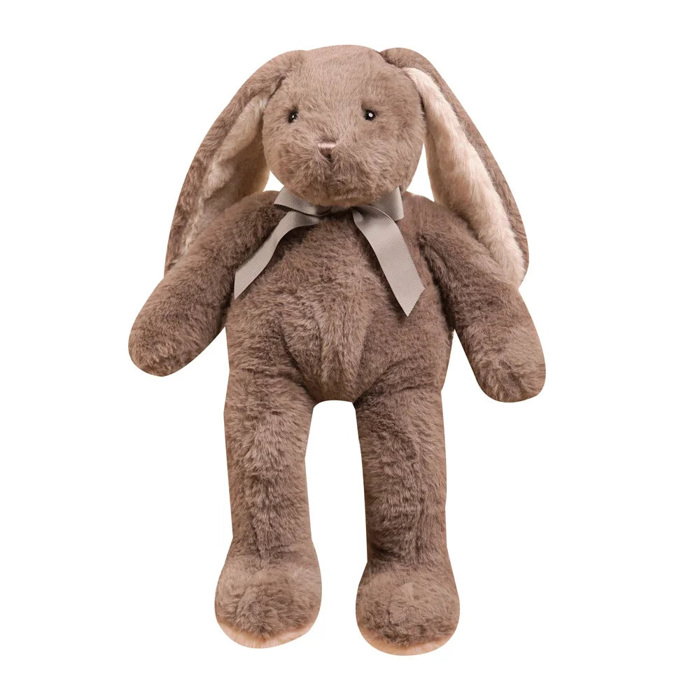 Peluche Lapin Longues Oreilles – 30cm & 40cm, Gris & Crème