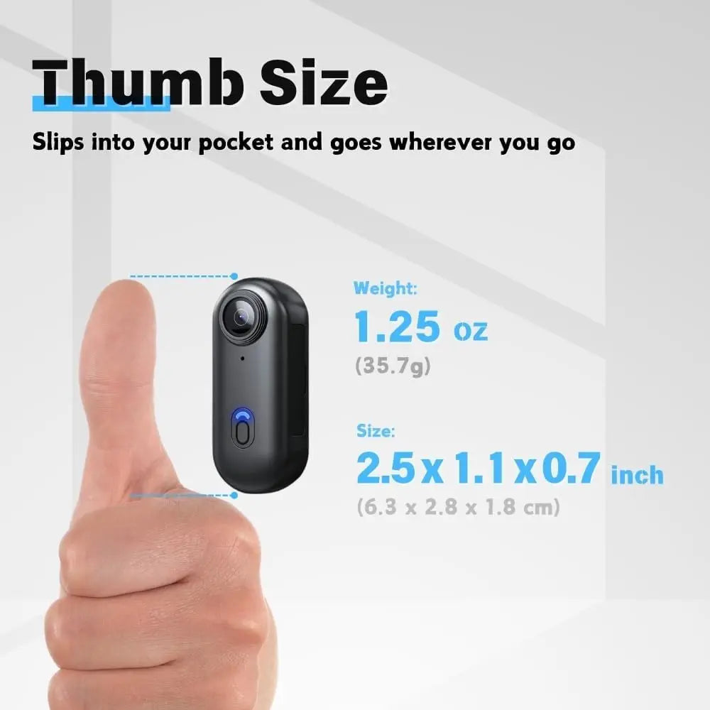 Mini-Kamera 4K JETO H88 – WiFi, Magnetclip, 120 Min. Akkulaufzeit, Sport & Vlog