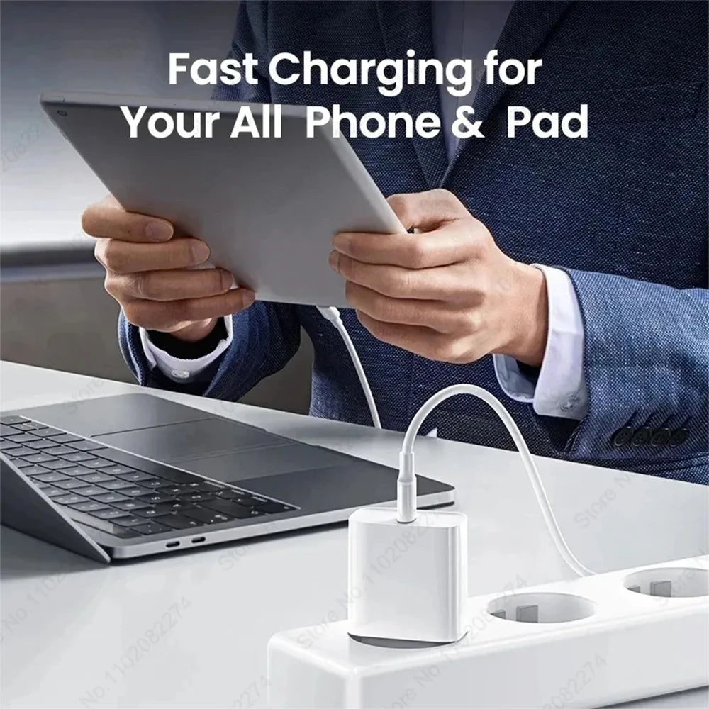 Chargeur iPhone 40W USB-C LUFFYBOY – Charge Rapide + Câble Inclus