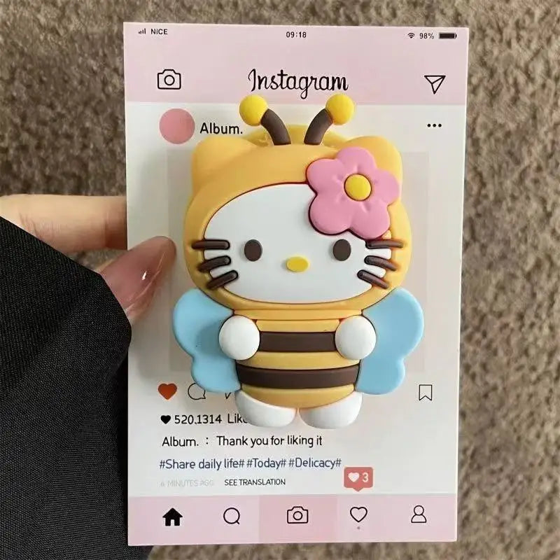Support Téléphone Magnétique MagSafe Kawaii 3D – Silicone Pliable