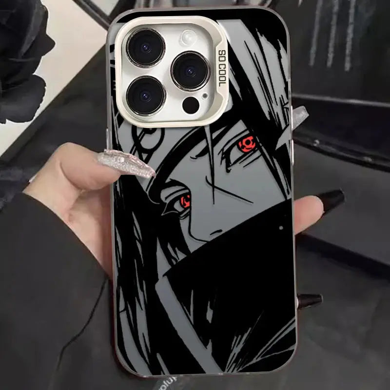 Coque iPhone Naruto – Uchiha Itachi, PC+TPU Anti-Choc, iPhone X à 17 Pro Max TechVisio