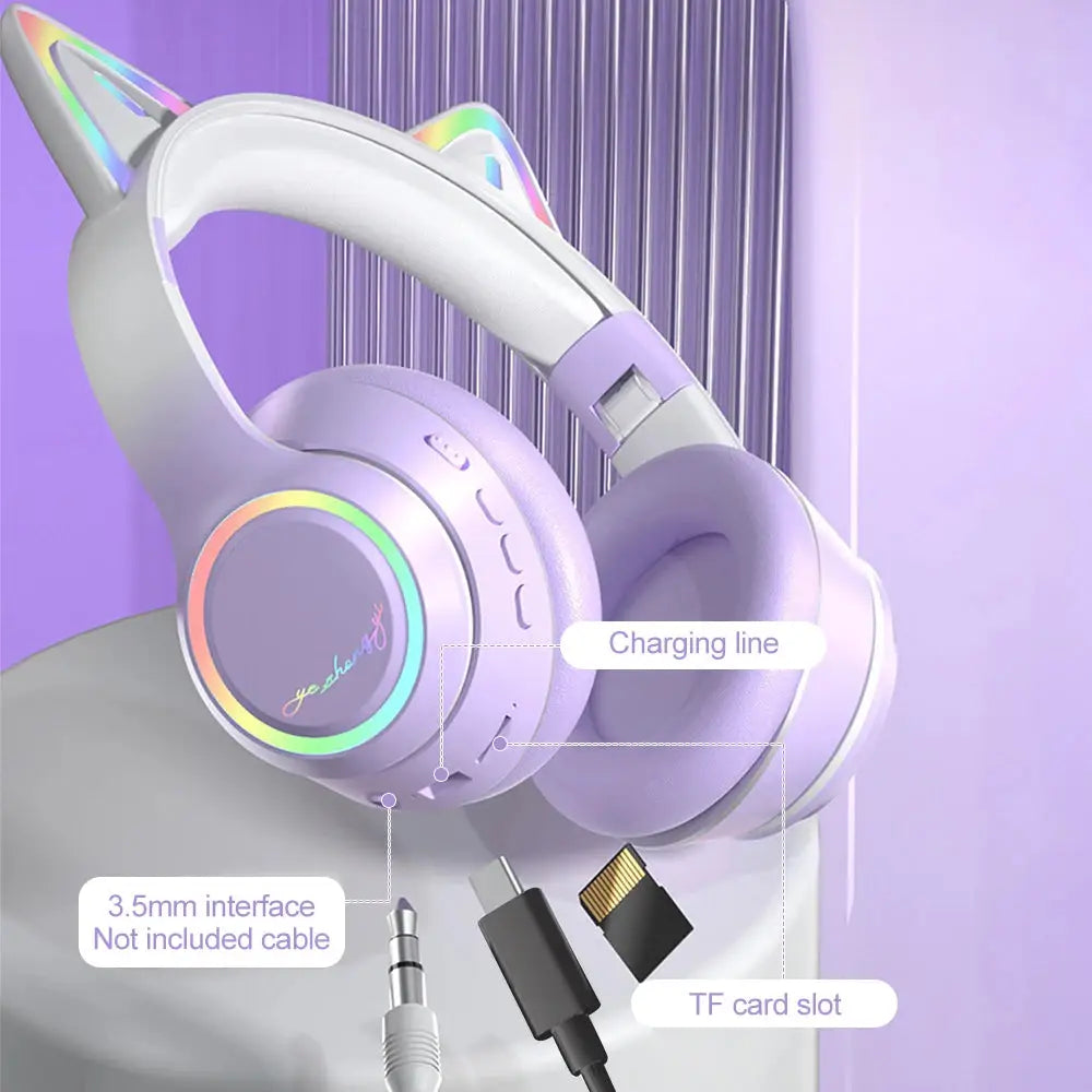 Casque Bluetooth Oreilles de Chat TechVisio