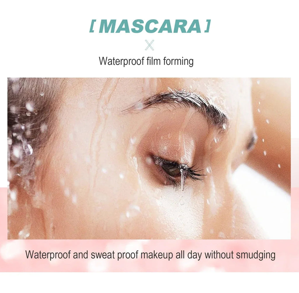 4D Mascara, Black, Waterproof, Ultra-Long, Volumizing, Long-Lasting Smudge-Proof, Perfect Festivals and Special Occasions TechVisio