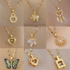 Collier  Zircon Doré ZAKOL