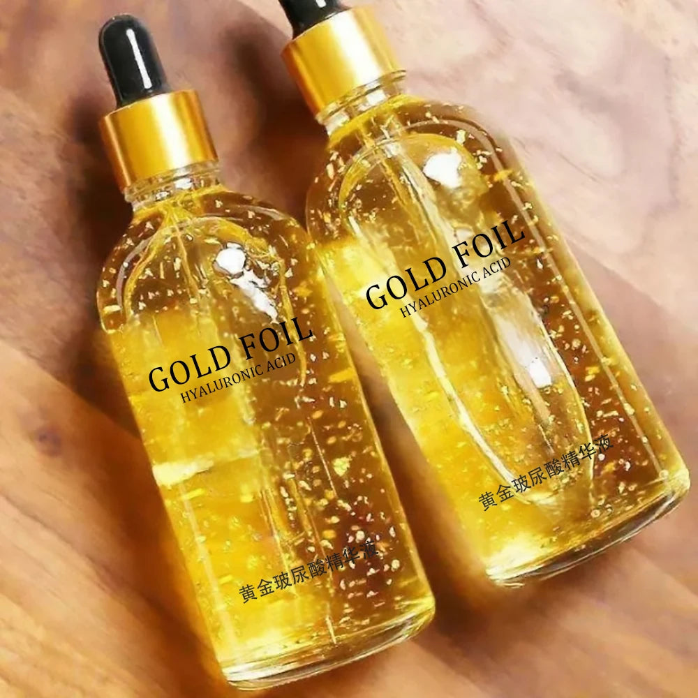 100ml 24k Gold Hyaluronic Acid Nicotinamide Face Serum Anti Aging Facial Lifting Collagen Essence Skin Care Whitening Serum TechVisio