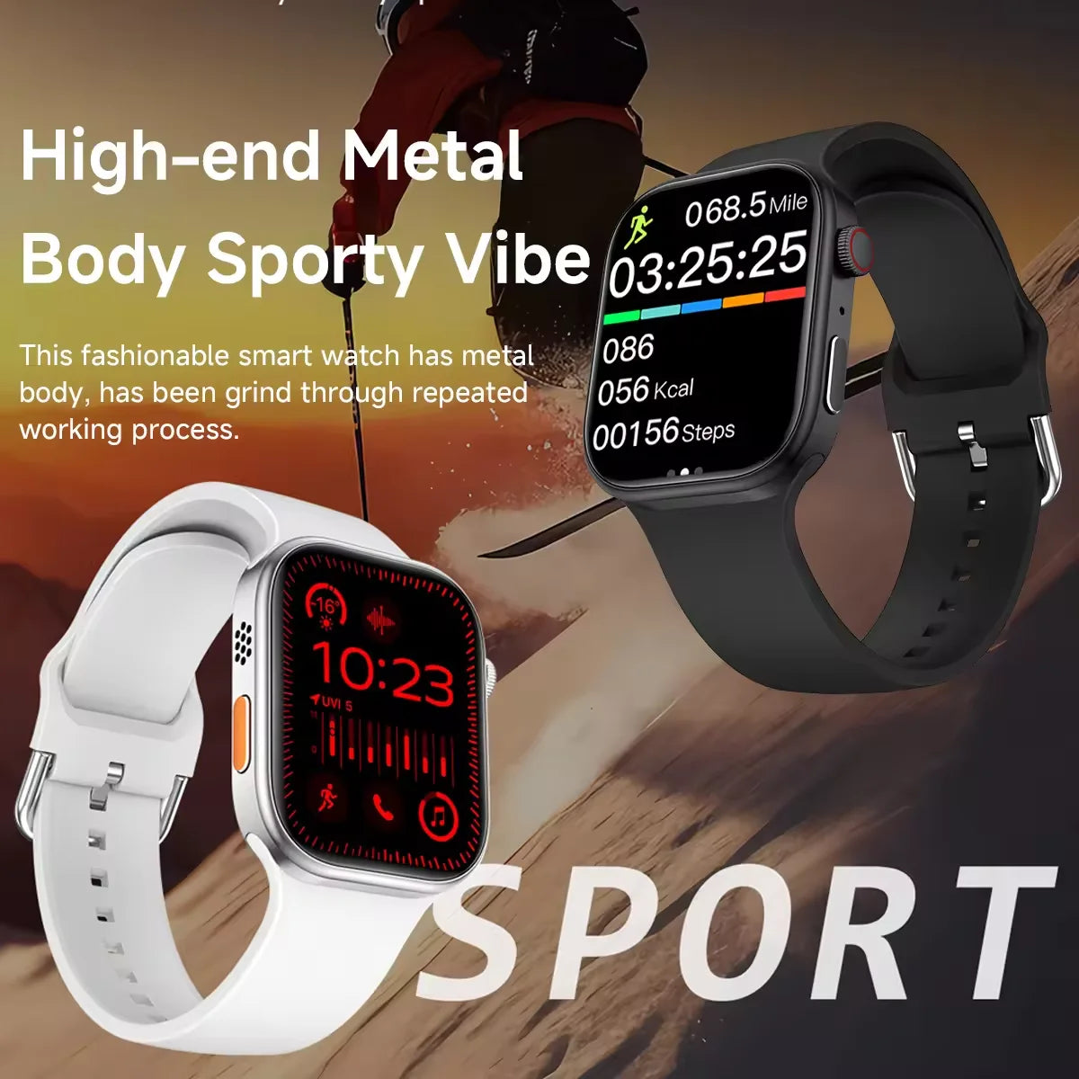Smartwatch Appel Sans Fil Multi-Sport Notifications – Homme Femme iPhone Android TechVisio