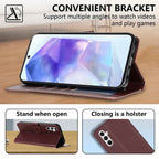 Wallet Magnetic Flip Leather Case For SamsungGalaxy A05s A06 A07 A12 A13 A14 A15 A16 A17 A24 A26 A34 A35 A36 A52 A53 A54 A55 A56 TechVisio