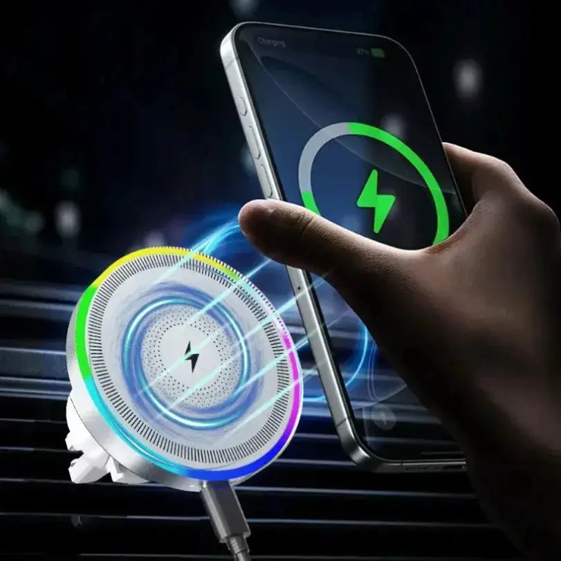 Support Voiture VIKEFON RGB – MagSafe | Sans Fil | 360° | iPhone 12-16 TechVisio