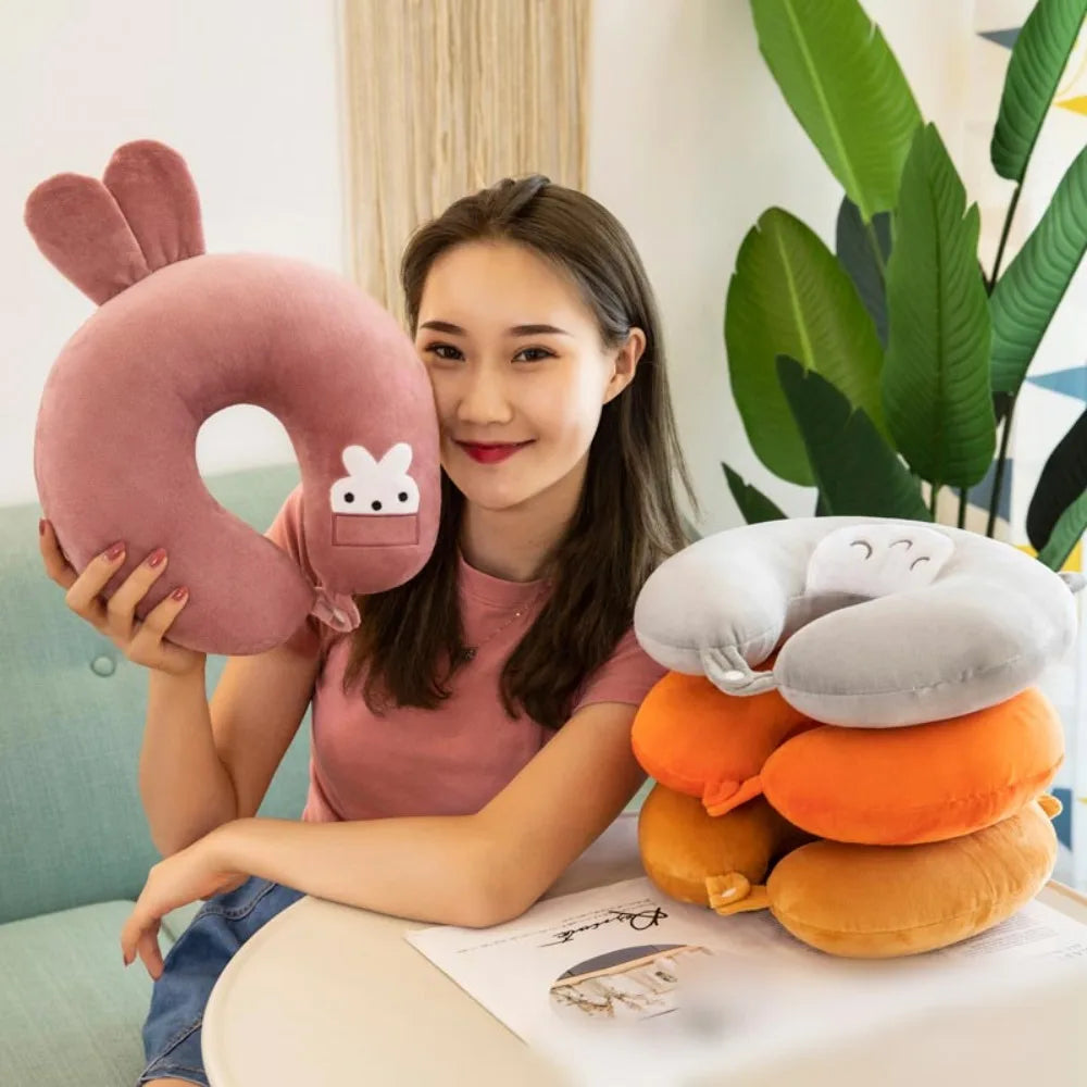 Oreiller de Voyage en U Peluche Animaux – Adulte & Enfant