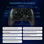 Manette Sans Fil GAMINJA NS015 – RGB Crack | Gyroscope | Switch PC PS3 TechVisio