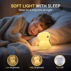 Veilleuse Dinosaure – Lumière Colorée ou Chaude, Minuterie & Rechargeable TechVisio