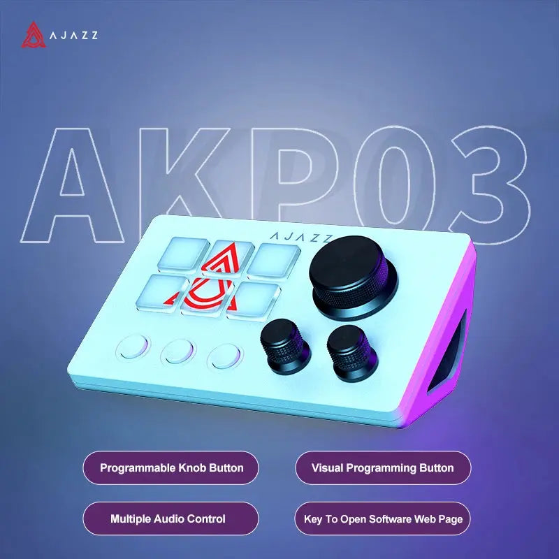Clavier Macro Programmable Ajazz AKP03E/153E – Mini Console Bureau, Multi-Scénarios TechVisio