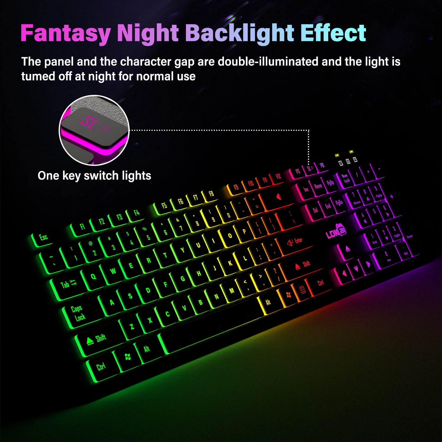 FUYUMY – Clavier Gaming RGB 104 Touches USB Multilingue