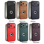 High Quality PU Leather Case for Apple iPhone 17 Pro Max 11 12 13 14 15 16 Plus Logo View Luxury Business Mobile Phone Cover TechVisio