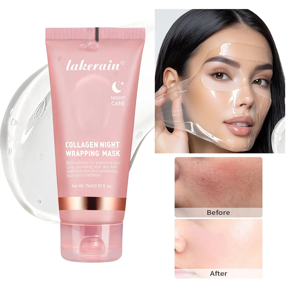 Korean Deep Collagen Mask Peel Off Mask Face Anti Wrinkle Lifting  Skin Care Masks Bio Pack Night Wrapping Woman Overnight Skin TechVisio