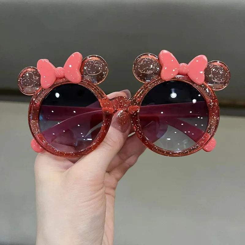 New Cute Crystal Bow Girls Children Sunglasses Fashion Trend Personalized Cartoon Sun Glasses Kids Shiny Eyewear TechVisio
