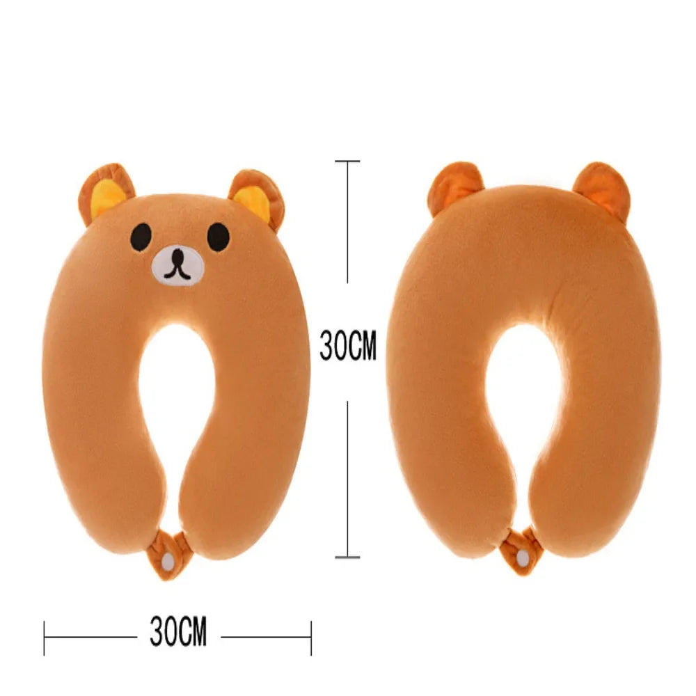 Oreiller de Voyage en U Peluche Animaux – Adulte & Enfant