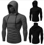 2026 Men Solid Color Hoodies Autumn Leisure Fitness Sweatshirt Men's Thin Sweater Hooded Long-Sleeved Hoodie M-5XL TechVisio