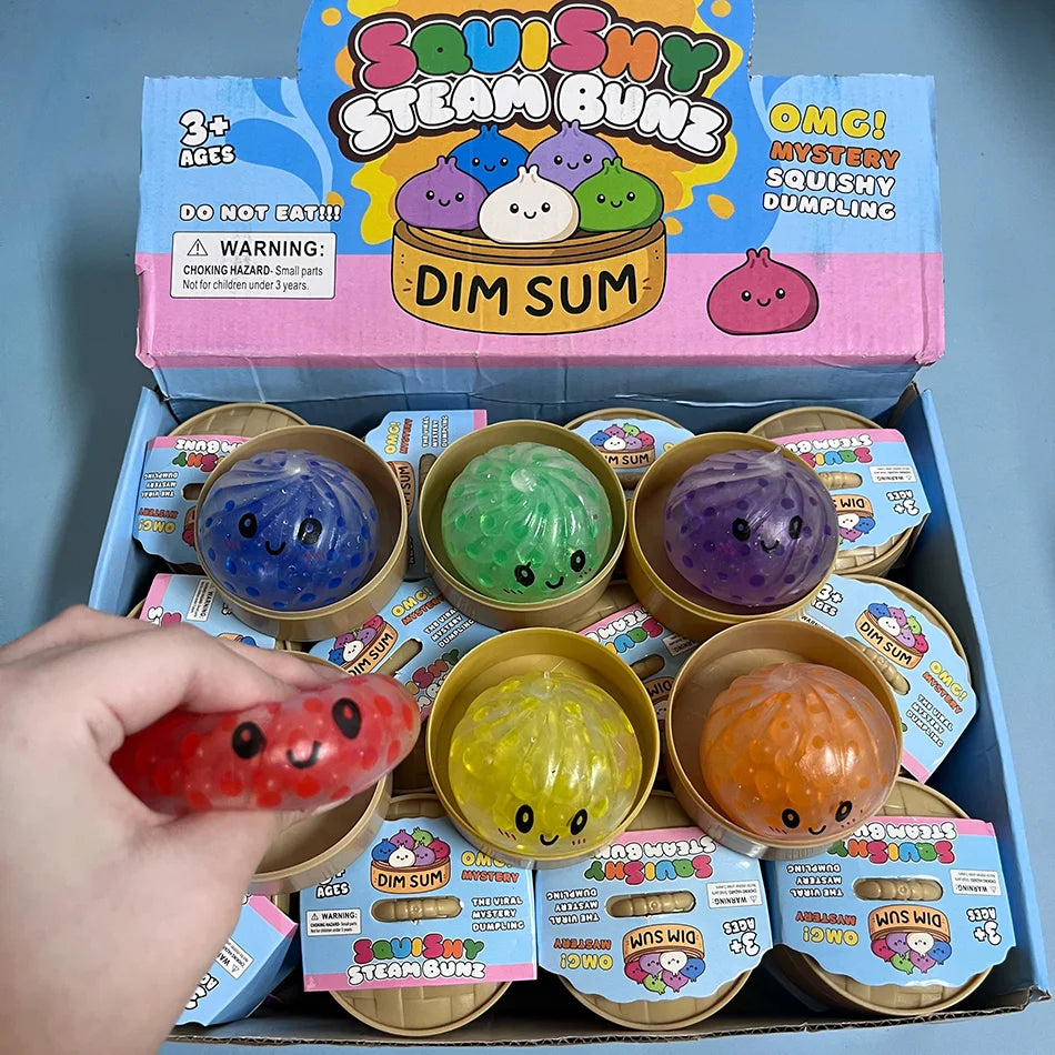 2026Hot Flash Dumpling Pressure Ball Slow Rebound Soft Pinch Decompression Toy Office Desk Decor Birthday Gift Children&Adult TechVisio