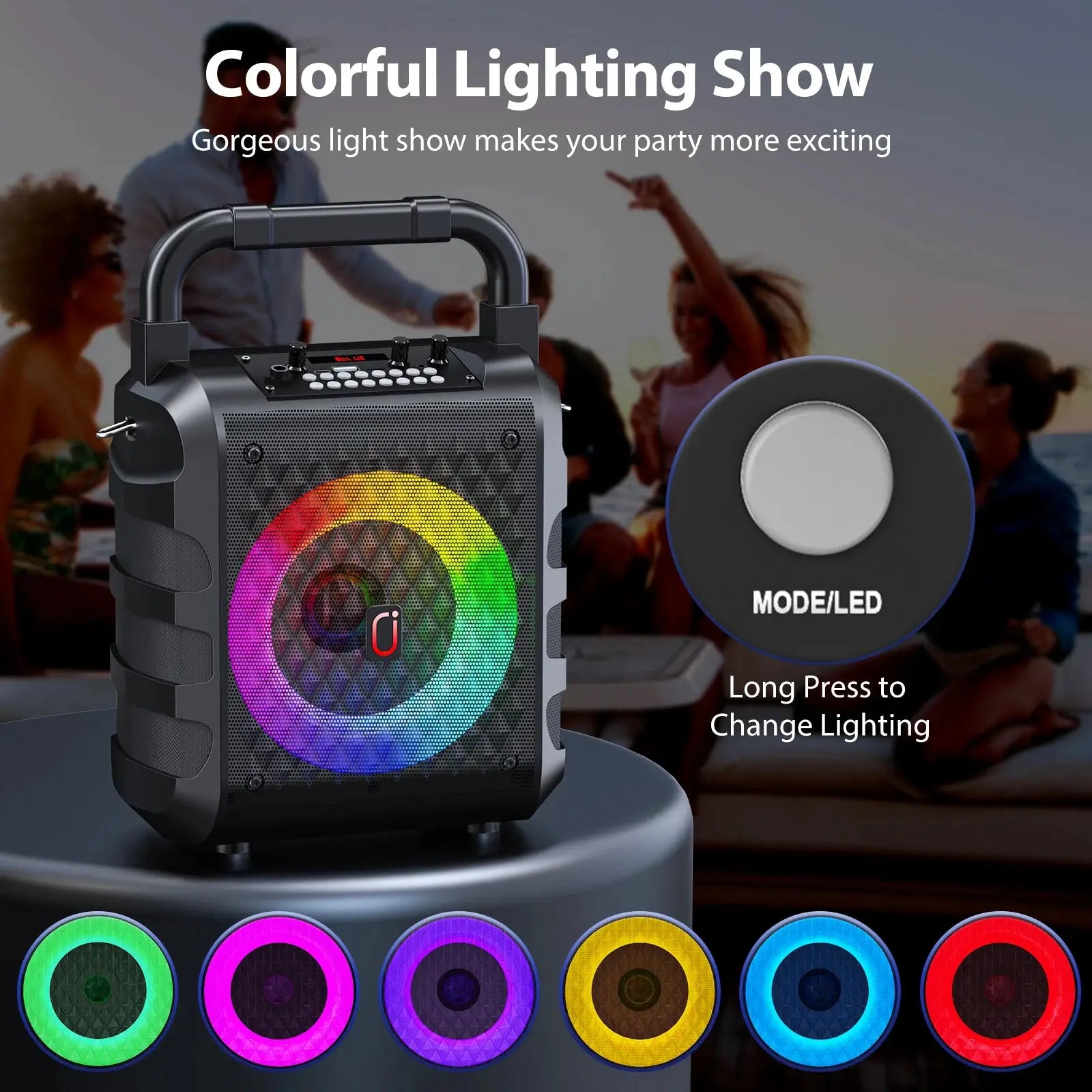Enceinte Karaoké FanFun T18T – 60W | Subwoofer 6,5" | BT 5.3 | 8h TechVisio