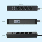 Multiprise Connectée WiFi YITOM – 4 Prises EU + 4 USB | Alexa Google Home TechVisio