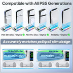 Support PS5/PS5 Slim/PS5 Pro RGB – Ventilateur 3 Niveaux, Station de Charge Manettes, Hub USB TechVisio