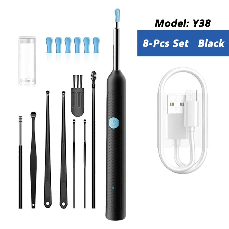 Nettoyeur d'Oreilles Visuel Connecté 1080P – WiFi, IP67, USB-C, Kit Complet