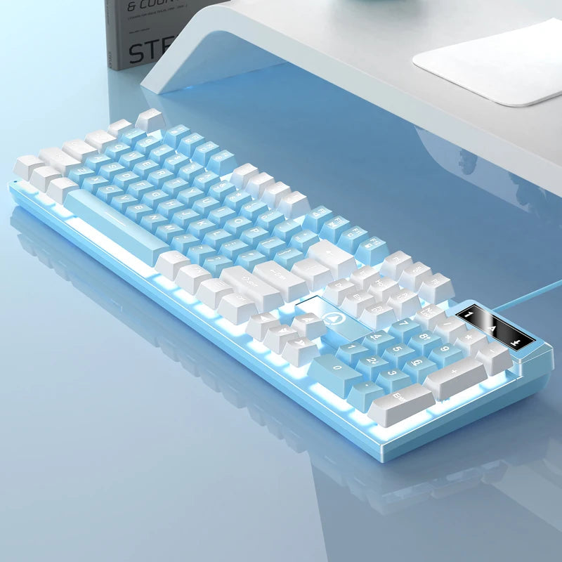 YINDIAO K500 Wired  Keyboard Gaming  Laptop Desktops PC Computer Office Accessories Low Profile Gamer Keyboards With Numpad TechVisio