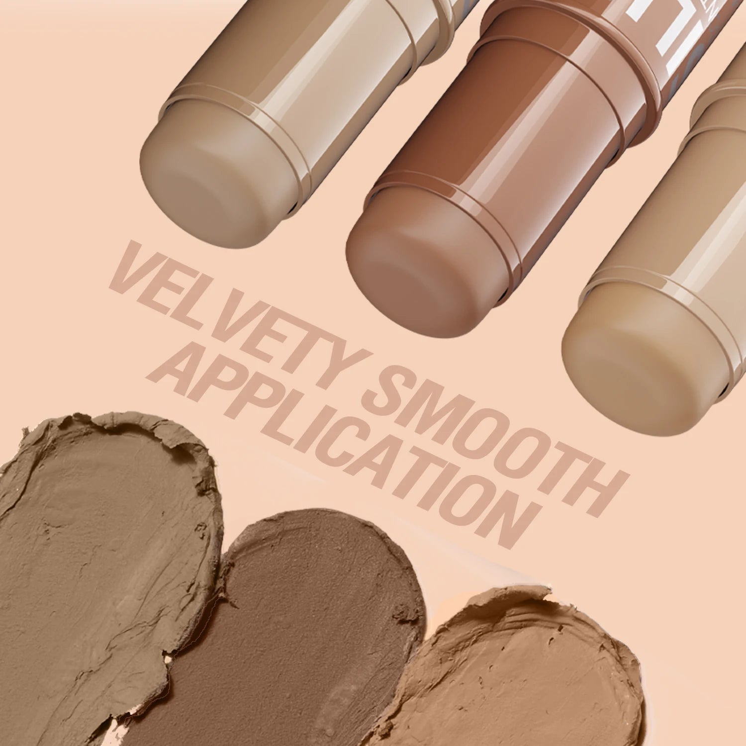 LANGMANNI Tri-Color Multi-Functional Face Brightening Contour Stick Contouring & Brightening Skin-Perfecting Stick TechVisio