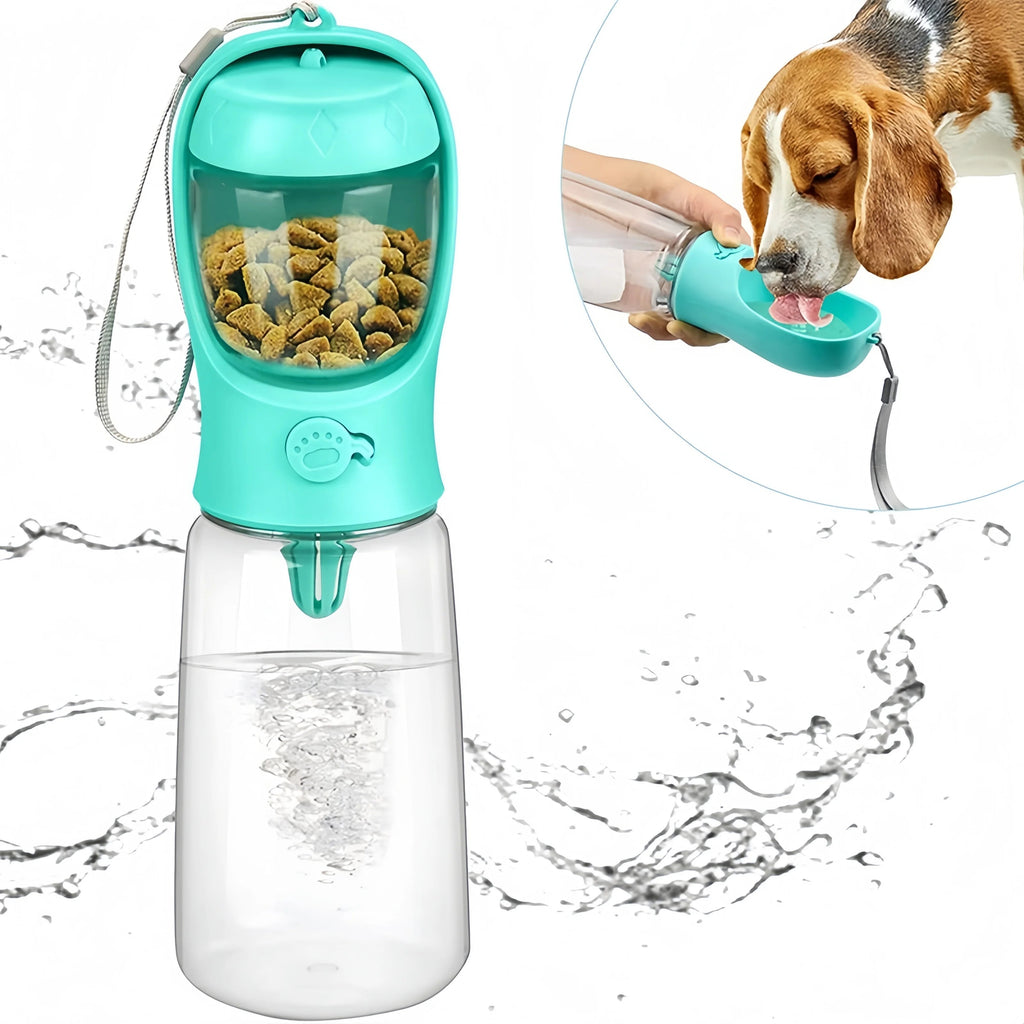 Pets Water Bottle Portable Food-Grade Material Dog Cat Travel Pet Water Cup Bottle with Food Dispenser Puppy Water Bottle TechVisio