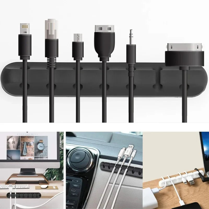 NNBILI Silicone Cable Organizer – 3, 5, or 7 Slots