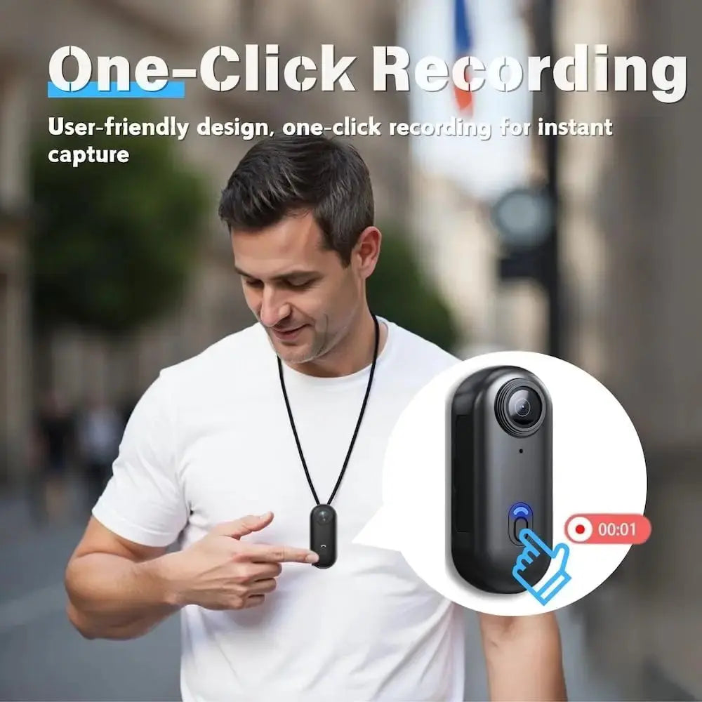 Mini Caméra 4K JETO H88 – WiFi, Clip Magnétique, 120min Autonomie, Sport & Vlog TechVisio