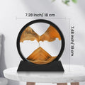 3D Hourglass Quicksand Moving Sand Art Picture Round Glass Deep Sea Sandscape Craft Flowing Painting Home Office Work Decor TechVisio