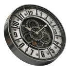 Retro Industrial Roman Wall Clock Gear Rotation Clock Living Room Decorative Wall Clock Stylish Silent Wall Clock Quartz Clock TechVisio