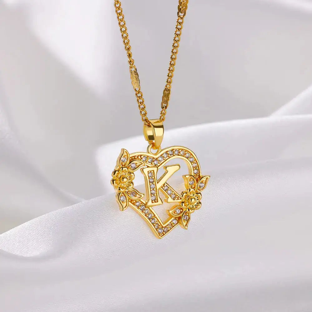 Collier Initiale Lettre Zircon HPTOTMG
