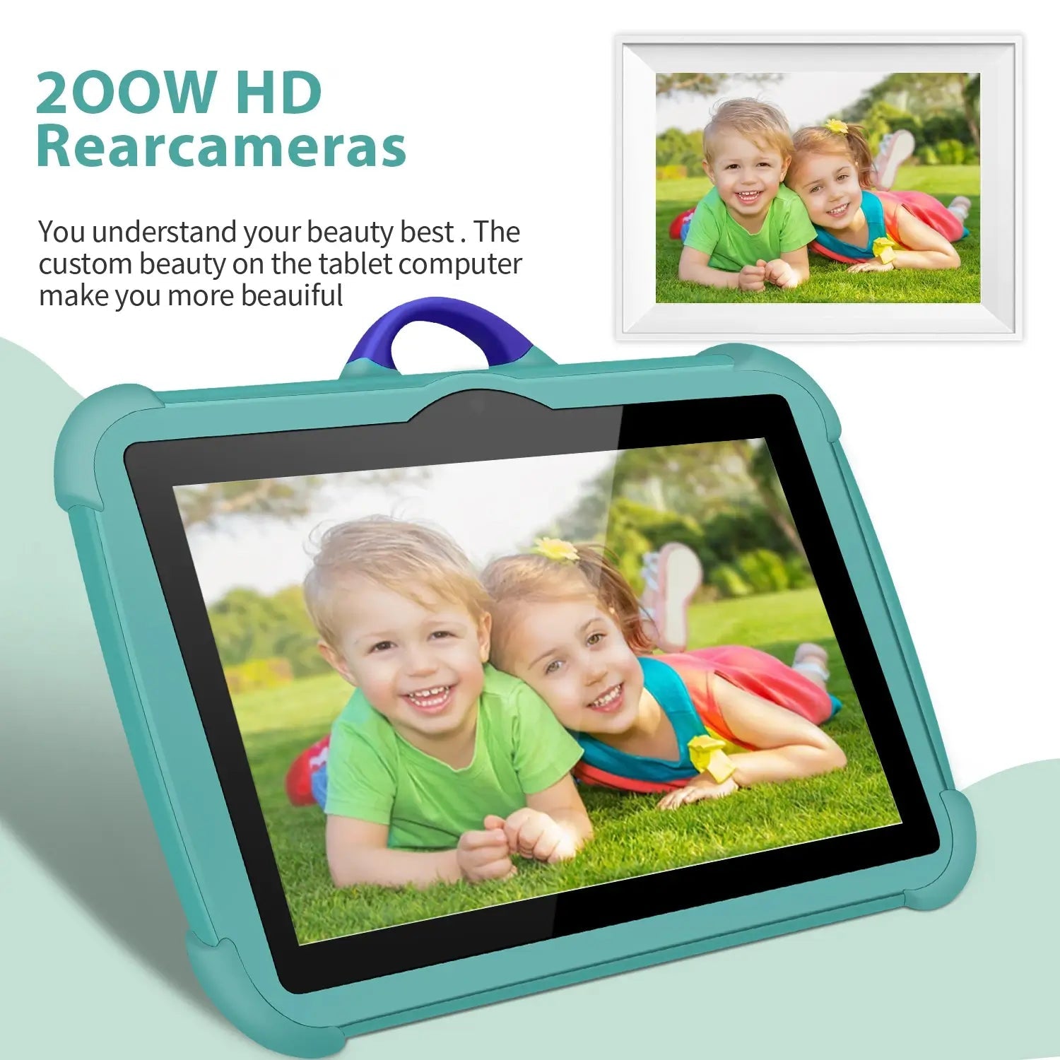 7 Inch Kids Tablet PC with Android 13 Quad Core 4GB RAM 64GB ROM Educational Learning Children's Favorite Cheap Simple Design TechVisio