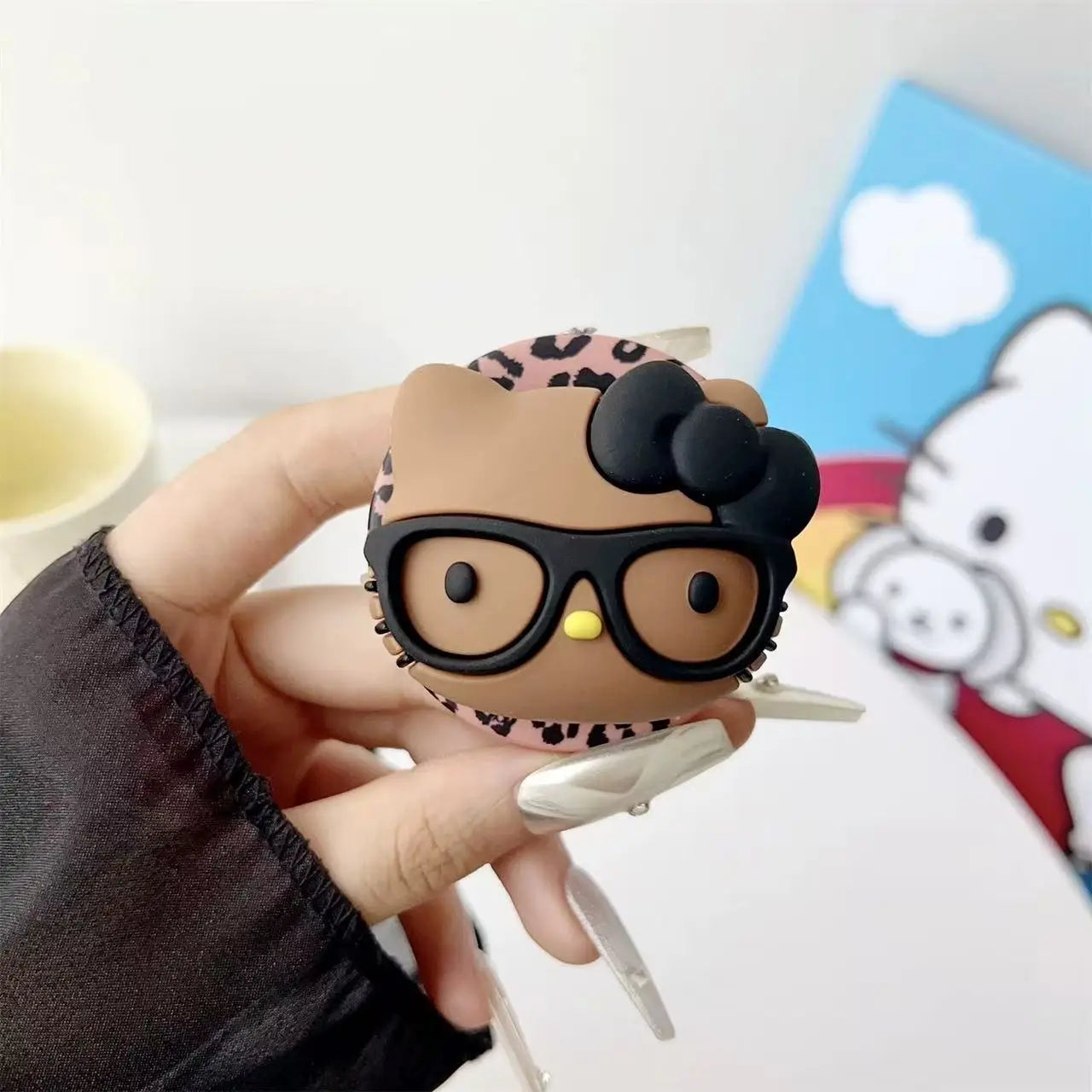 Support Téléphone Magnétique MagSafe Kawaii 3D – Silicone Pliable