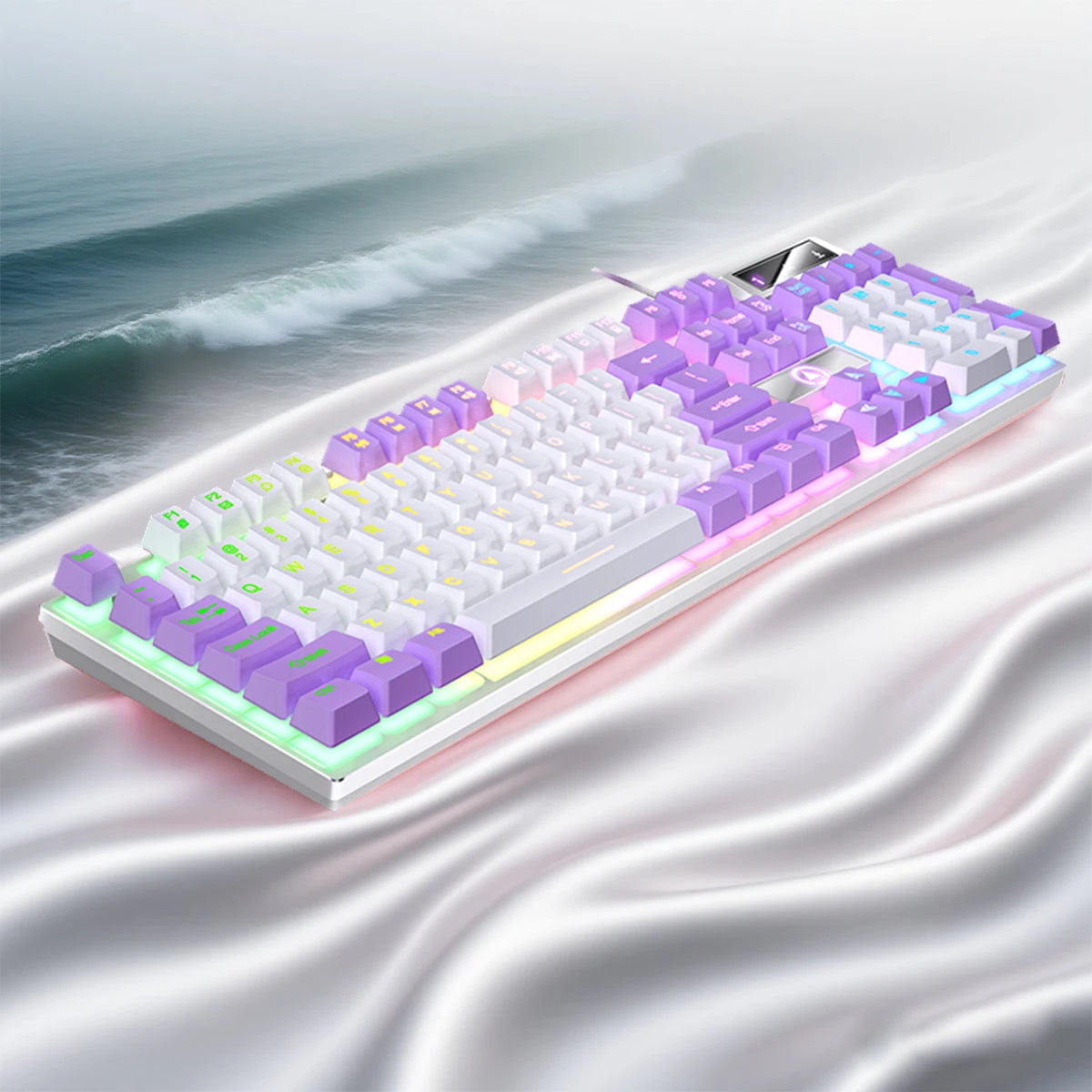 YINDIAO K500 Wired  Keyboard Gaming  Laptop Desktops PC Computer Office Accessories Low Profile Gamer Keyboards With Numpad TechVisio